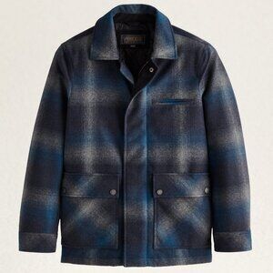 NWT Pendleton Mens 2025 Plaid Eugene Field Jacket Mount Hood Blue Large